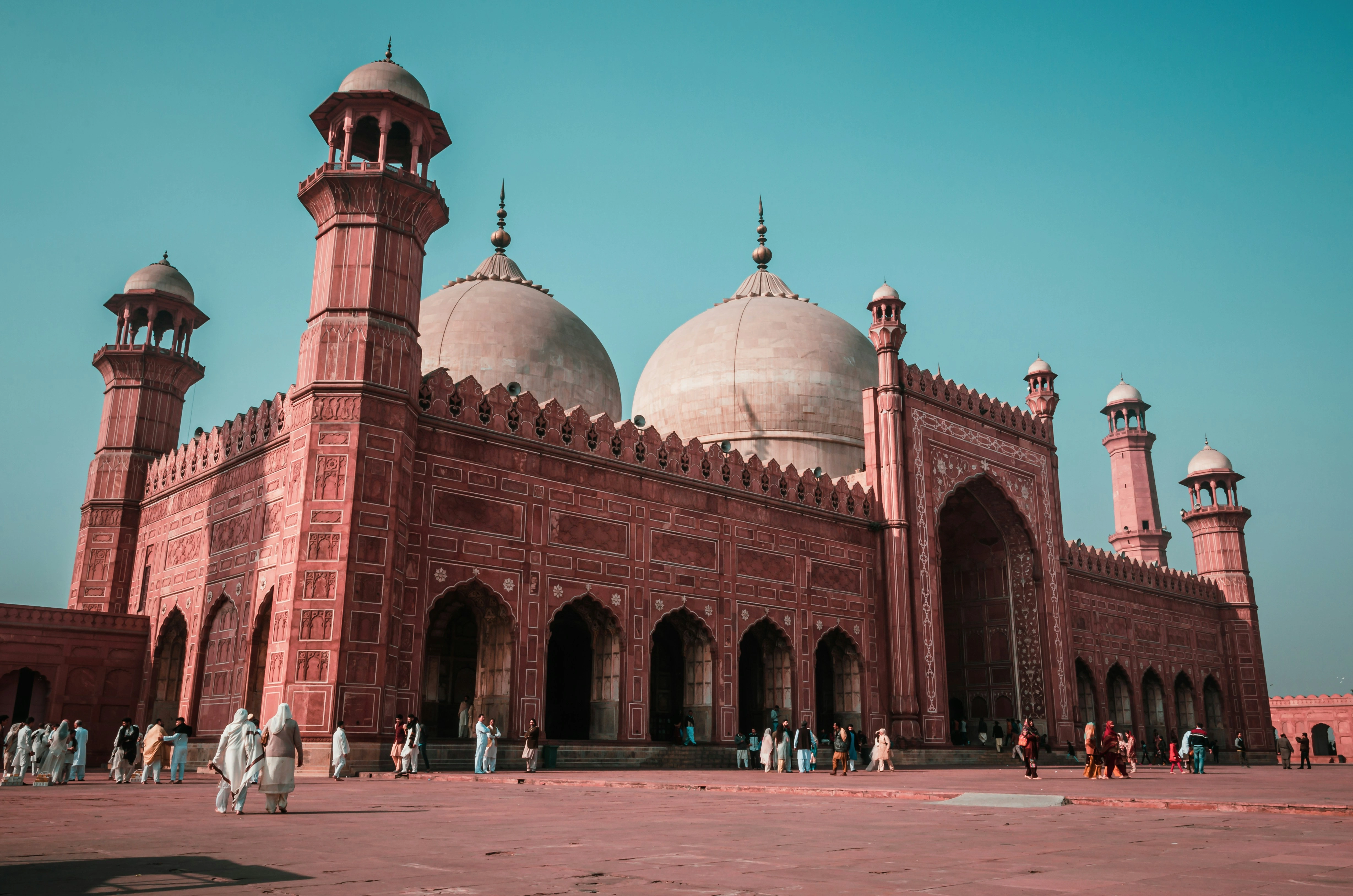 A view of Splendid Badshahi Mosque in Lahore